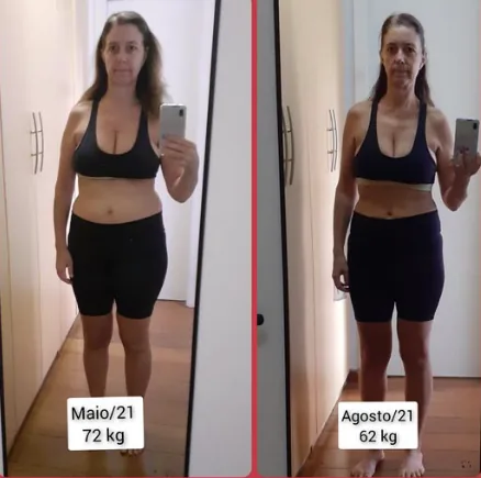 Débora: de 72kg para 62kg em 3 meses